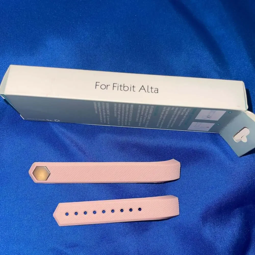 Silicone Replacement Smart Watch Band for Fitbit Alta, Size L/G, Pink